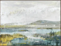 Univers Déco·Classique Chic|Tableaux / Toiles|Tableau PAYSAGE Turquoise Caisse américaine en chêne 100x75cm