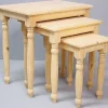 Tradition Sellettes En Métal|Tables Basses Gigognes|Tables gigognes hévéa 52x34x54cm