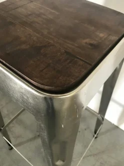 LEEDS Chaises De Bar Industrielles|Tabouret de bar bleu (lot de 2)