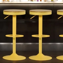 LEEDS Univers Déco·Loft Industriel|Chaises De Bar Industrielles|Tabouret de bar réglable métal blanc (lot de 2)