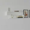 MARFA Meubles De Salon·Etagères Murales|Meubles De Rangement·Etagères Murales|Étagère murale blanche avec retour (lot de 2)