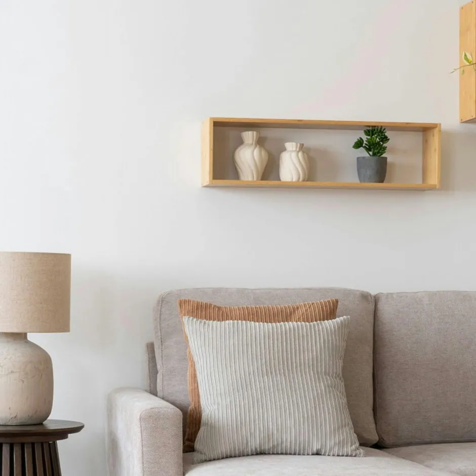 MARFA Meubles De Salon·Etagères Murales|Meubles De Rangement·Etagères Murales|Étagère murale design effet bois clair en zigzag