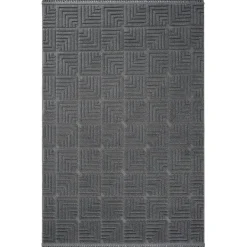 ISTANBUL Tapis|Textile·Tapis|Tapis de salon beige – motif carré, 120x180 cm