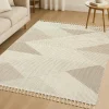 ISTANBUL Tapis|Textile·Tapis|Tapis de salon beige – motif chevrons, 120x180 cm