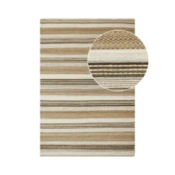 FEZ Tapis|Textile·Tapis|Tapis en jute et laine à motifs linéaires 200x300 cm