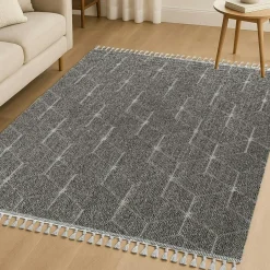 ISTANBUL Tapis|Textile·Tapis|Tapis gris contrasté – losanges, 120x180 cm