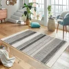 ISTANBUL Tapis|Textile·Tapis|Tapis gris moderne – lignes stylisées, 160x230 cm