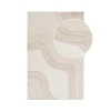 FEZ Tapis|Textile·Tapis|Tapis moderne blanc et brun tufté main motif vague 200x300 cm