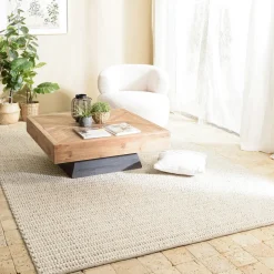 Tapis|Textile·Tapis|Tapis rectangulaire 200 x 290 cm laine tissée beige