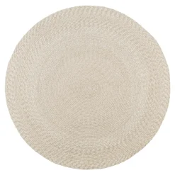MENDOZA Tapis|Textile·Tapis|Tapis rond d’extérieur en plastique recyclé Ø180 cm - teinte sable
