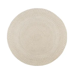 MENDOZA Tapis|Textile·Tapis|Tapis rond d’extérieur en plastique recyclé Ø180 cm - teinte sable
