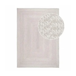 MENDOZA Tapis|Textile·Tapis|Tapis rond d’extérieur en plastique recyclé Ø120 cm - teinte sable