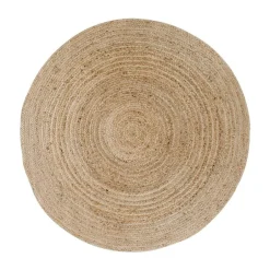 FEZ Tapis|Textile·Tapis|Tapis rond en jute tressée Ø90 cm - style bohème et nature