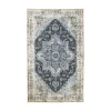 FEZ Tapis|Textile·Tapis|Tapis vintage bleu à motifs traditionnels 160x230 cm