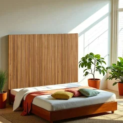 IENA Têtes De Lit En Bois|Tête de lit moderne bois – structure baguette, 165 cm