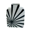 Vases|Vase blanc carré décor soleil noir H26 cm