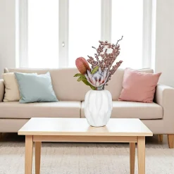 Vases|Vase décoratif blanc mat en céramique