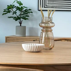 Vases|Vase décoratif en verre marron