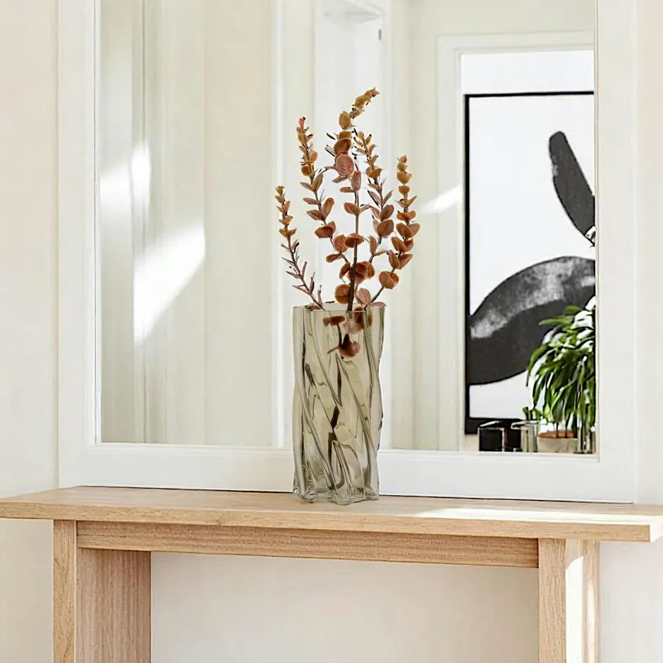 Vases|Vase vintage marron et vert